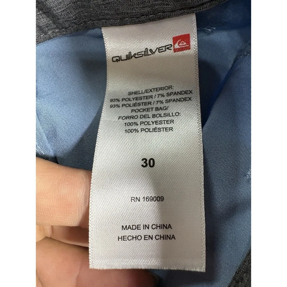Quicksilver Hybrid Shorts Men 30 Light Blue Lightweight Breathable Stretch UPF50